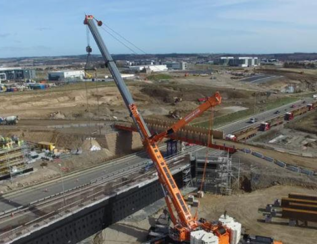 Global Crane Services Plays a Pivotal Role in the Bridge Installations Along the Aberdeen Western Peripheral Route